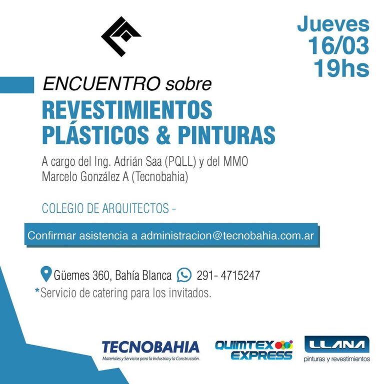 Charla sobre revestimientos plasticos y pinturas