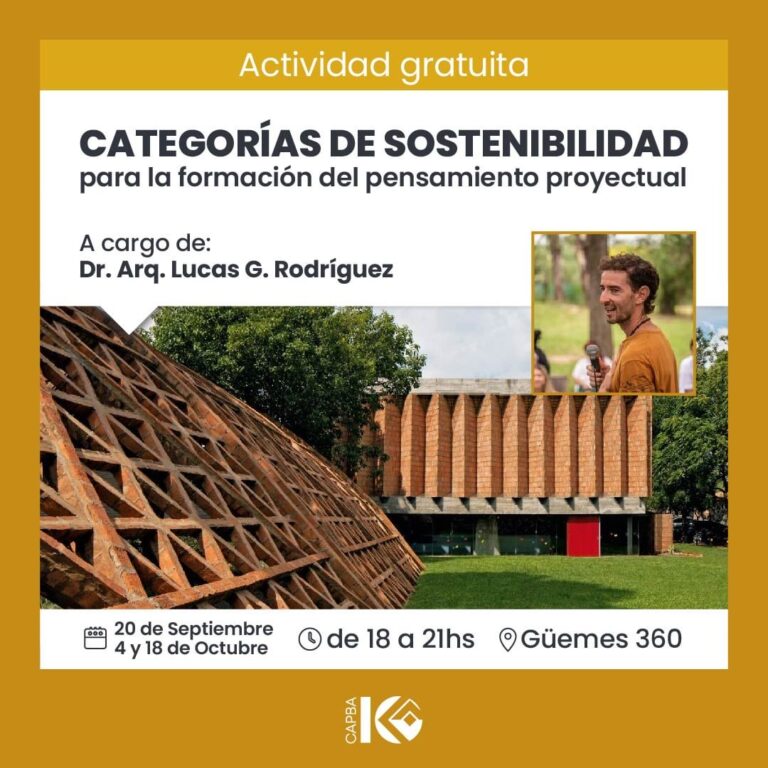 Categorías de Sostenibilidad para la Formación del Pensamiento Proyectual